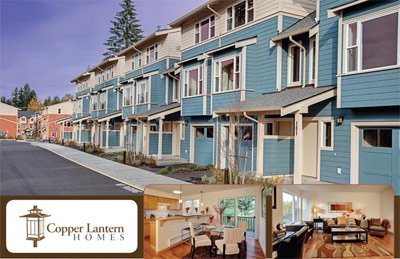 The presale Kenmore Copper Lantern Townhomes are Washington real estate development that is affordable and close to Seattle.