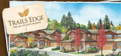 Maple Ridge townhomes and townhouses offered at Trails Edge, a green and open space of master planned environmentally friendly community.