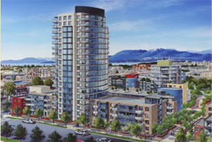 High-end finishes, security alarms, underground  parking and convenient location are advantages of the Vancouver Verona Condos at Portico living.