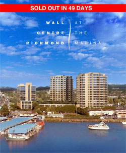 The re-sale Richmond Wall Centre residences are riverfront Richmond condominiums for sale.