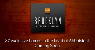 87 exclusive pre-construction apartment homes at The Brooklyn Abbotsford real estate market are coming soon