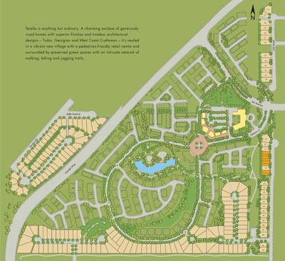 The Terella at Sunstone single family home siteplan by Morningstar real estate developers
