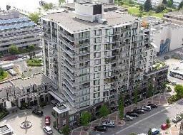 An aerial view of one of the two Times Condominium residences in Lower Lonsdale providing affordable apartment rentals and great re-sale condo opportunities