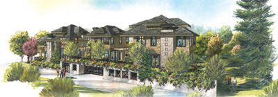 A rendering of the luxury Central Lonsdale West Townhouses for sale at pre-construction pricing in the North Vancouver real estate market featured by Impact Project Marketing
